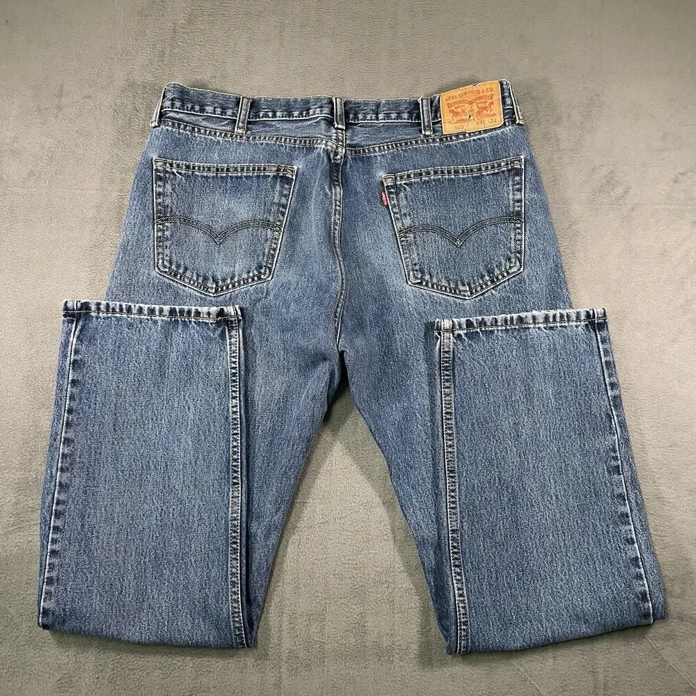 Levi’s 505 Jeans Blue Men’s W38 L32 Straight Leg Denim Classic Casual